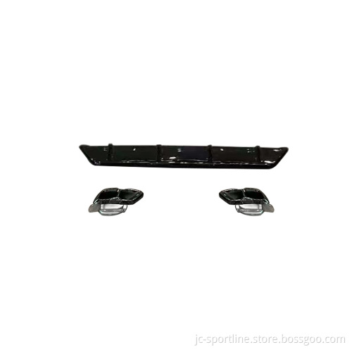 Glossy Black ABS Rear Valance Bumper Diffuser Lip with Steel Exhaust Tips for BMW X6 G06 2023-2024